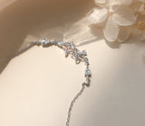 Aveuri Christmas Gift Fashion Link Chain Flower Charm Bracelet &Bangle For Women Wedding Jewelry Hypoallergenic SL113