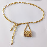 Aveuri Tassel Gold Chain Belts For Women Luxury Brand Metal Belt Waist Ketting Riem Designer Mini Bag Body Jewelry Ceinture Femme