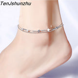 Christmas Gift Fashion Prevent Allergy Jewelry Star Round Beads & Star Anklet Bracelets for  Women Best Gifts