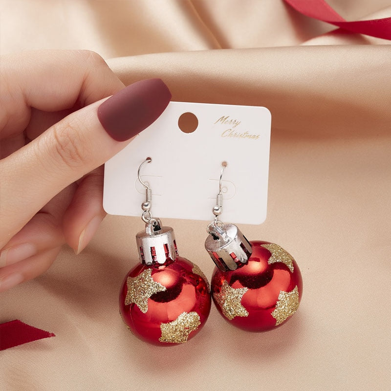 Christmas Gift New Trendy Statement Christmas Tree Earrings For Women Santa Claus Snowman Drop Earrings Jewelry Girls Christmas Gifts Wholesale