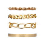 AVEURi 2023 Punk Multilayer Link Chain Bracelet For Women Vintage Hip Hop Fashion Gold Silver Color Bracelet Bangle Men Gift Jewelry