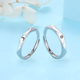 Christmas Gift Trendy Classic 1 Pair Sun Moon Lover Couple Rings Set Promise Engagement Wedding Bands Men Women Jewellery Valentine's Day Gifts