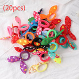 Back to school 2023 AVEURI Girls Candy Color Cute Elastic Hair Bands Set Flower Hair Ring Hair Clip Child Baby Ponytail Holder Headband Hair Accessories