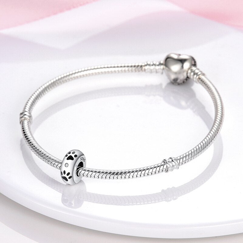 Silver Color Cute Alaw Angle Spacer Ball Charms Fit Original Pandach Bracelets Silver Color Pendant Diy Jewelry 2023 New