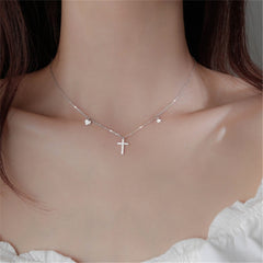 Christmas Gift Cross Heart Star Charm Pendant Choker Necklace For Women Girls Statement Jewelry dz875