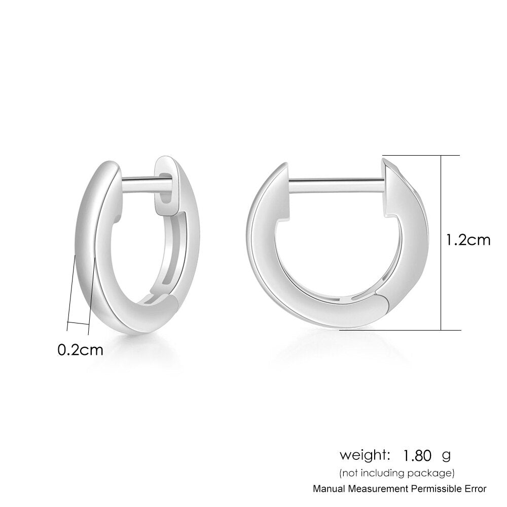 Aveuri Unisex Little Mobius Hoop Earrings For Women Simple Geometric Circle Silver Color Party Gift Fashion Jewelry KBE390