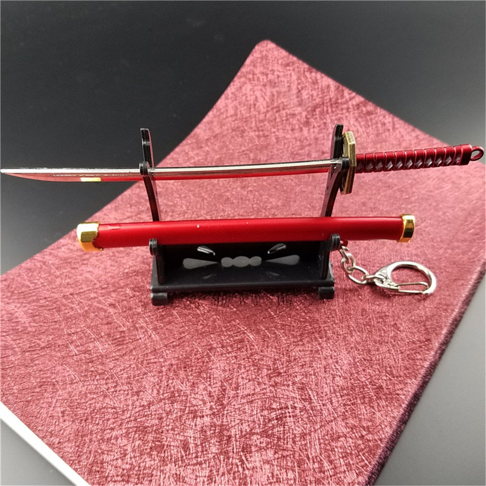 Aveuri Sword Keychain Buckle With Toolholder Scabbard Katana Sabre Car Key Chains Gift Keyrings