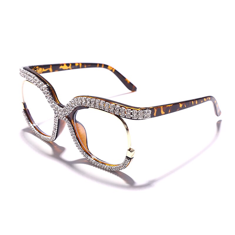 Aveuri Diamond Blue Light Blocking Glasses Retro Square Frames Men Women Sunglasses UV400 Eyeglasses Spectacle Frames Fashion Eyewear