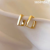 AVEURI Golden Hoop Earrings Korean Geometry Metal Gold Earrings For women Female Retro Drop Earrings 2023 Trend Fashion Jewelry