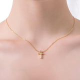 Christmas Gift New Cute Cross Pendant Simple Necklace Female Clavicle Chain Fine Jewelry For Women Gift Wholesale