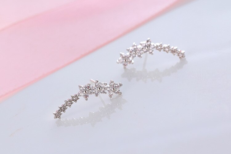 Christmas Gift  Star Stud Earrings for Women Party Brincos Hypoallergenic Wedding Jewelry eh830