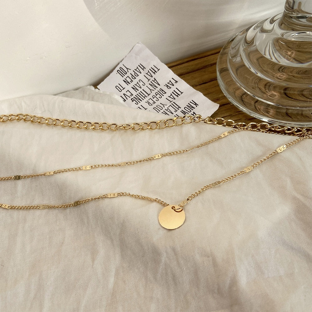 Vintage Necklace on Neck Gold Chain Women's Jewelry Layered Accessories for Girls Clothing Aesthetic Gifts Fashion Pendant 2023