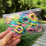 Back to school 2023 AVEURI Girl Candy Color Hair Bands Small Elasticity Rubber Band Nylon Thickened Headband Children Ponytail Fixer Baby Hair Accessories