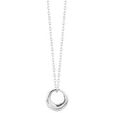 Christmas Gift Trendy Shiny Smooth Circle Choker Necklace Round Shape  Pendant Wedding Gift Present Fine Jewelry NK095