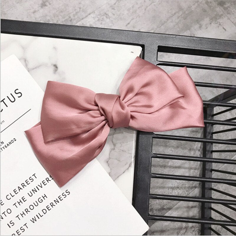 High-end hair accessories women's retro big bow hair clip top clip fairy Mori female line half ball hairpins wild girl headwear