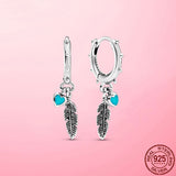 Silver Earrings Real 925 Sterling Silver Asymmetrical Heart Hoop Earrings for Women Fashion Silver Earring Jewelry Gift