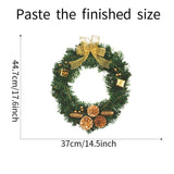 Christmas Gift Christmas Santa Claus Wreath Door Sticker Window Stickers Wall Oranments Merry Christmas Decor For Home Happy New Year 2022