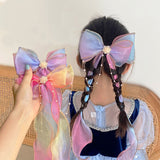 Aveuri Children's Hair Accessories bead Tassels Bows Ribbons Braided Hairpins Headdresses Summer Girls Princess Hairpins