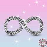 HOT SALE 100% Silver Color Ouroboros Eternal Symbol Charms Beads Fit Original Pandach Bracelet For Women Jewelry Gift