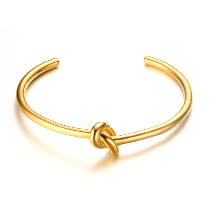 Twisted Bangle Open Cuff Bracelet 100% Stainless Steel Gold Tone Rope Twisted Bracelet Women Jewelry Minimalist Style
