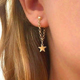 Aveuri 2023 New Crystal Flower Drop Earrings for Women Fashion Jewelry Gold colour Rhinestones Earrings Gift for Party Best Friend