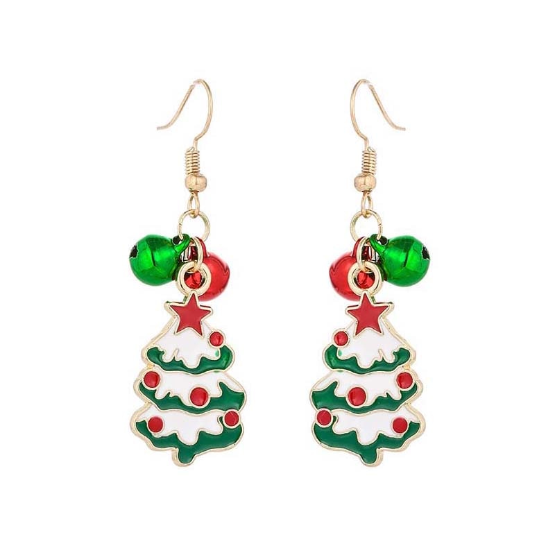 Christmas Gift Christmas Earrings For Women Crystal Snowman Jewelry Christmas Tree Stud Earring Creative Party Accessories Girl Gifts