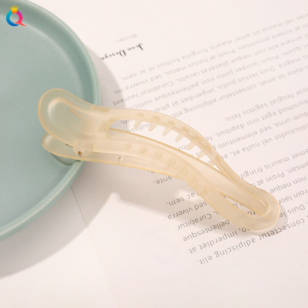 Aveuri Back to school Korean Solid Color Hair Clips Acrylic Hair Claws Hairpins Barrette Crab Elegant Ponytail Clip For Women Girls Hair Accessories