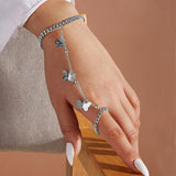 Aveuri Bohemian Bangles Bracelet Set For Women Geometric Charm Chains Bangle Jewelry