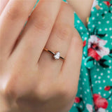 Christmas Gift Wedding Rings For Women Simple Trendy Jewelry Water Drop Cubic Zirconia Ring Bridal Engagement Bijoux Drop Shipping CC1610