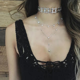 Aveuri Fashion Diamond Clavicle Chain 925 Sterling Silver Necklace For Women 2023 Jewelry Choker Necklace Collares Bijoux Collar