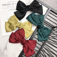 High-end hair accessories women's retro big bow hair clip top clip fairy Mori female line half ball hairpins wild girl headwear