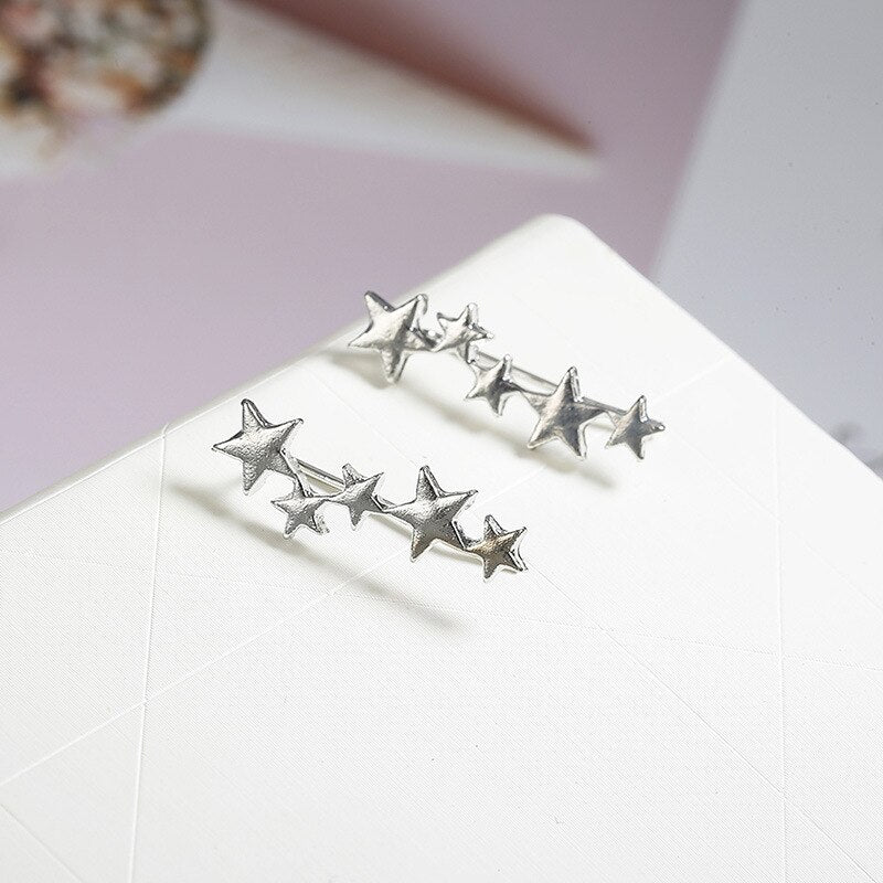 Star Ear Climber Small Stud Earring Birthday Gift Women Statement Metal Fashion Jewelry  AM2104