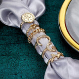 Aveuri Fashion Punk Joint Ring Set Geometric Twist Minimalist Jewelry Metal Circular Golden Ring For Women Accessiory