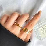 Aveuri Gold Silver Color Planet Rings For Women Men Lover Adjustable Couple Rings Set Wedding Friendship Jewelry