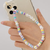 AVEURI 2022 New Colorful Letter Mobile Phone Chain Jewelry  For Cell Phone Keycord Strap Phone Case Hanging Rope Cord