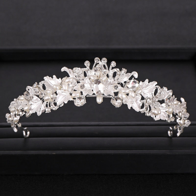 Aveuri  Wedding Crown Hair Jewelry Bridal  Hair Accessories Women Baroque Crown Rhinestones Crystal Tiaras Bride QueenParty Crowns Gift