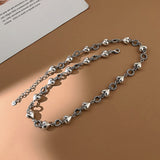 Aveuri Alloy Clavicle Chain Necklace for Women New Trend Vintage Charm LOVE Heart Party Jewelry Gifts Accessories