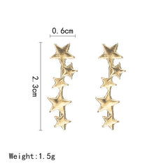 Star Ear Climber Small Stud Earring Birthday Gift Women Statement Metal Fashion Jewelry  AM2104