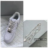 Aveuri DIY Shiny Rhinestone Long Tassel Sneakers Boot Shoe Chain Shoelaces Hip-Hop Jewelry Luxury Crystal Anklet Chain Shoe Accessories