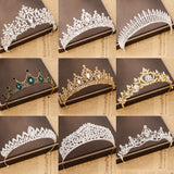Aveuri Trendy Woman Crystal Crowns Tiara Wedding Hair Accessories Crown Bridal Tiaras And Crowns Hair Jewelry Wedding Hair Ornaments