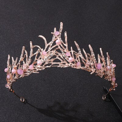 Gothic Branches Crystal Rhinestone Crown Stunning Bridal Wedding Jewelry Tiaras Crowns Headbands Hair Black Hair Accessories