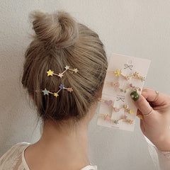 Aveuri Frog Clip Girl Hairpin Headdress Sweet Hair Clip Bow Hair Clip Fresh Female Internet Celebrities Bangs Clip Side Clip