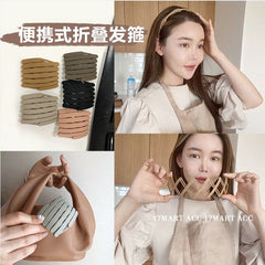 Aveuri Telescopic Headband New Portable Folding Outer Start With Summer Invisible Headband With Tooth Non-Slip Headband