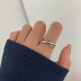Christmas Gift New Vintage Silver Color Finger Rings for Women Girl Trendy 2023 Punk Hip Hop Opening Adjustable Ring Statement Jewelry Gift