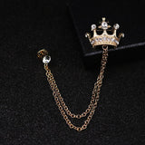 HUISHI Brooch Fashion Vintage Gold Silvery Metal Brooches For Men 2020 Christmas Reindeer Antlers Collar Chapter Tassel Brooch