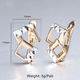 prom accessories prom accessories Stud Earrings White Mix Silver Color Square Wide 585 Rose Gold Drop Earrings for Women Girls Fashion Earrings Gift GE311