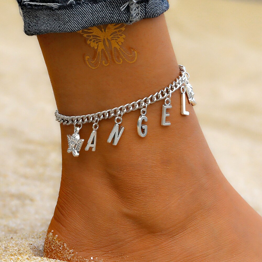 Aveuri New Fashion Simple Heart Female Anklets Foot Jewelry Leg New Anklets On Foot Ankle Bracelets For Women Leg Chain Gifts