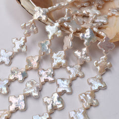 Natural freshwater Baroque pearl irregular snowflake shape beaded farm direct semi-finished necklace