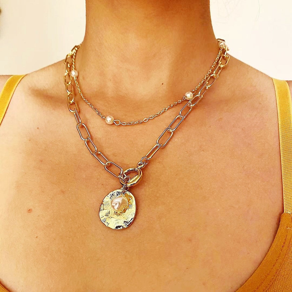 Cross-border new product accessories hot necklace native design Amazon Amazon vintage praise Pearl necklace female