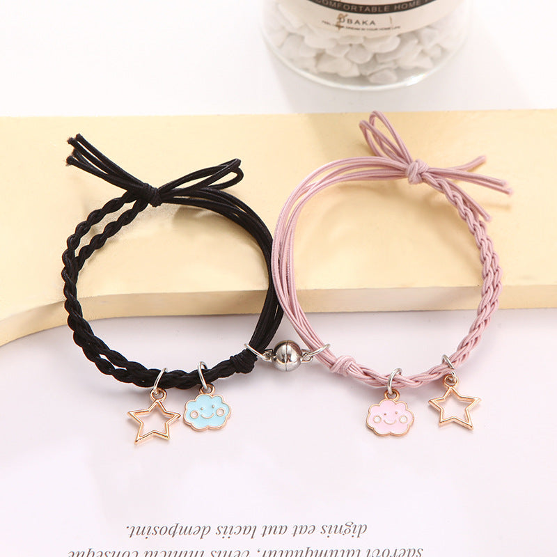 Aveuri - Female Couple Pair Rubber Band For Boyfriend Bracelets